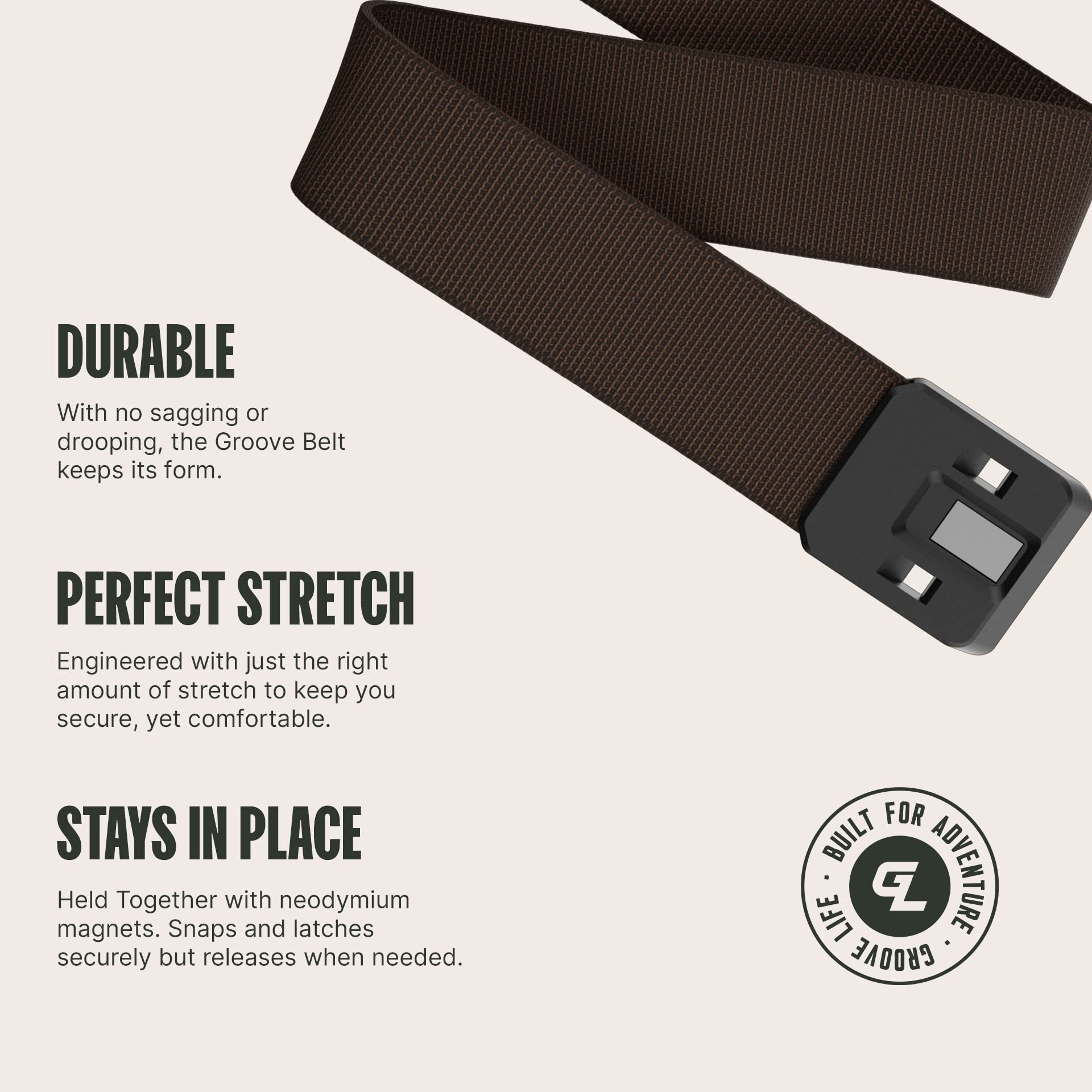 Foto 4 pulgar | Cinturón Belt Groove Life Groove Para Hombre, Talla Xl, Color Nogal Y Marrón - Venta Internacional.