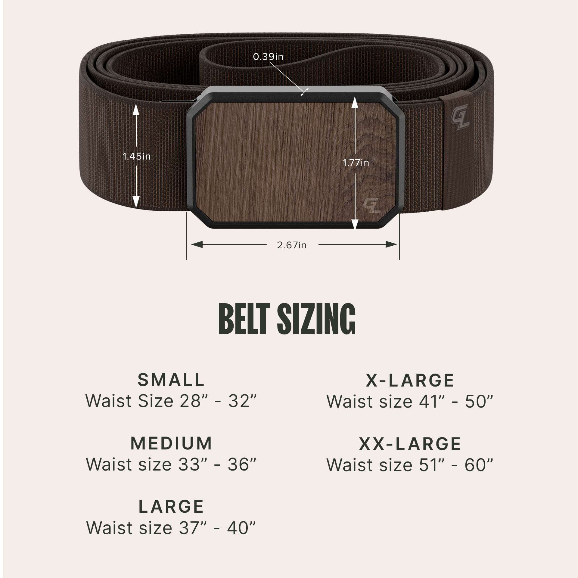 Foto 7 pulgar | Cinturón Belt Groove Life Groove Para Hombre, Talla Xl, Color Nogal Y Marrón - Venta Internacional.