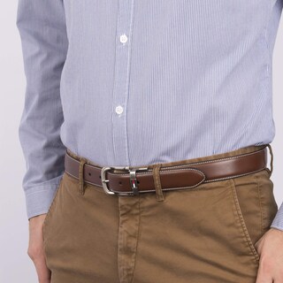 Foto 4 | Cinturón Tommy Hilfiger Reversible De Cuero Casual Para Hombre Marrón - Venta Internacional.