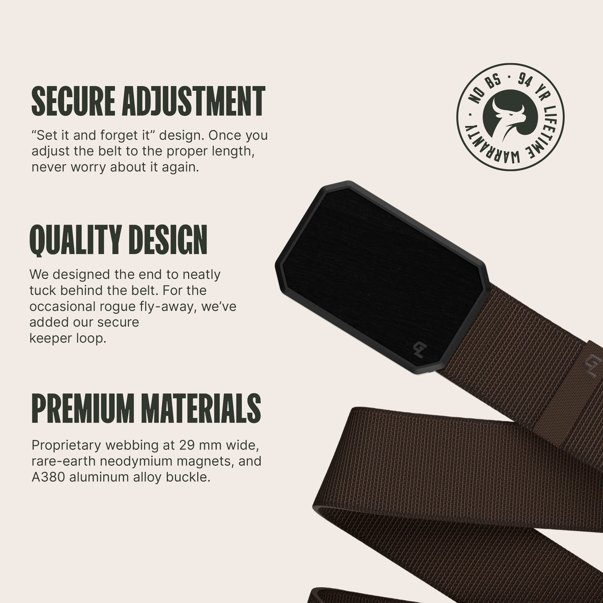 Foto 3 pulgar | Cinturón Belt Groove Life Groove Negro/marrón Para Hombre - Venta Internacional.