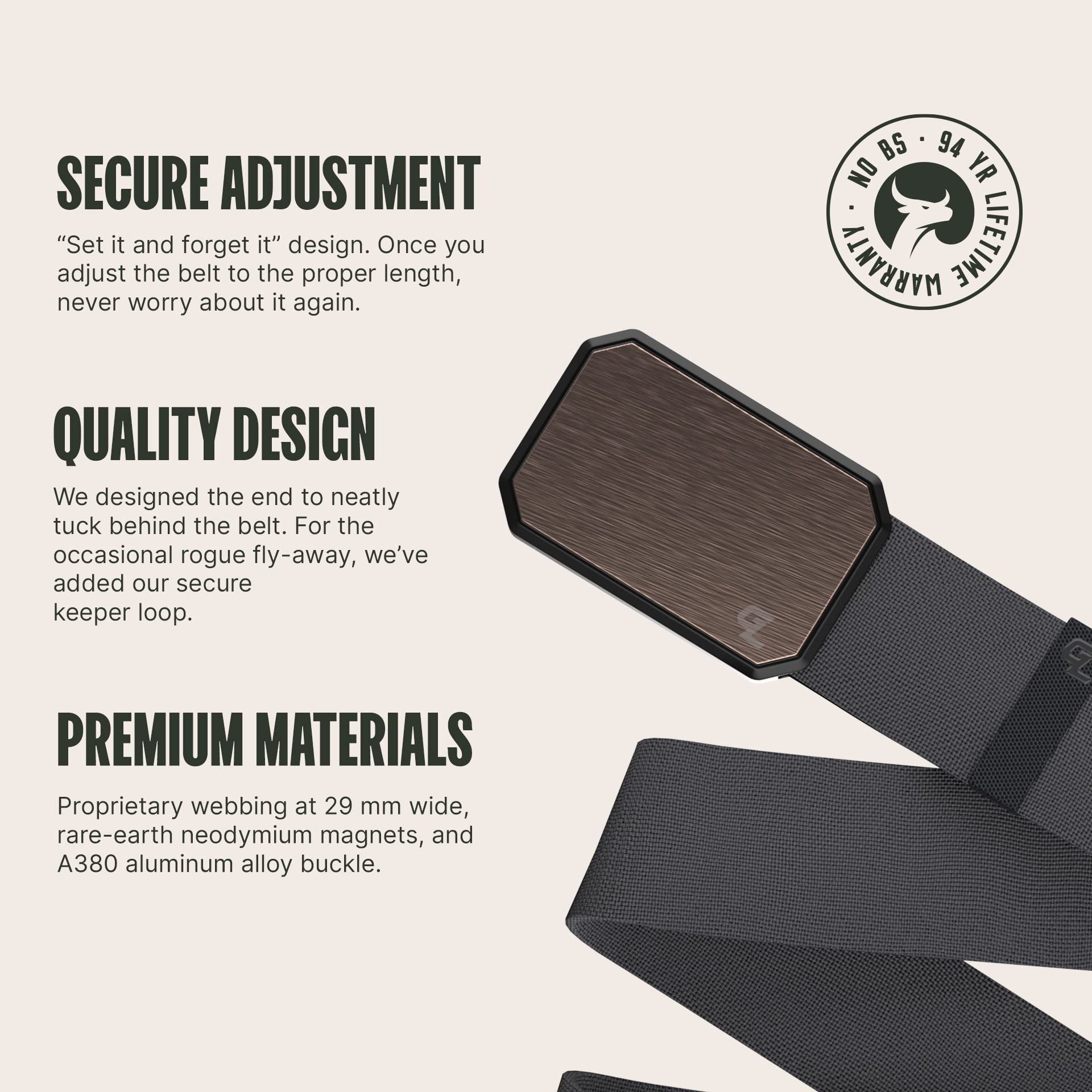 Foto 3 pulgar | Cinturón Belt Groove Life Groove Bronze/deep Stone Para Hombre - Venta Internacional.
