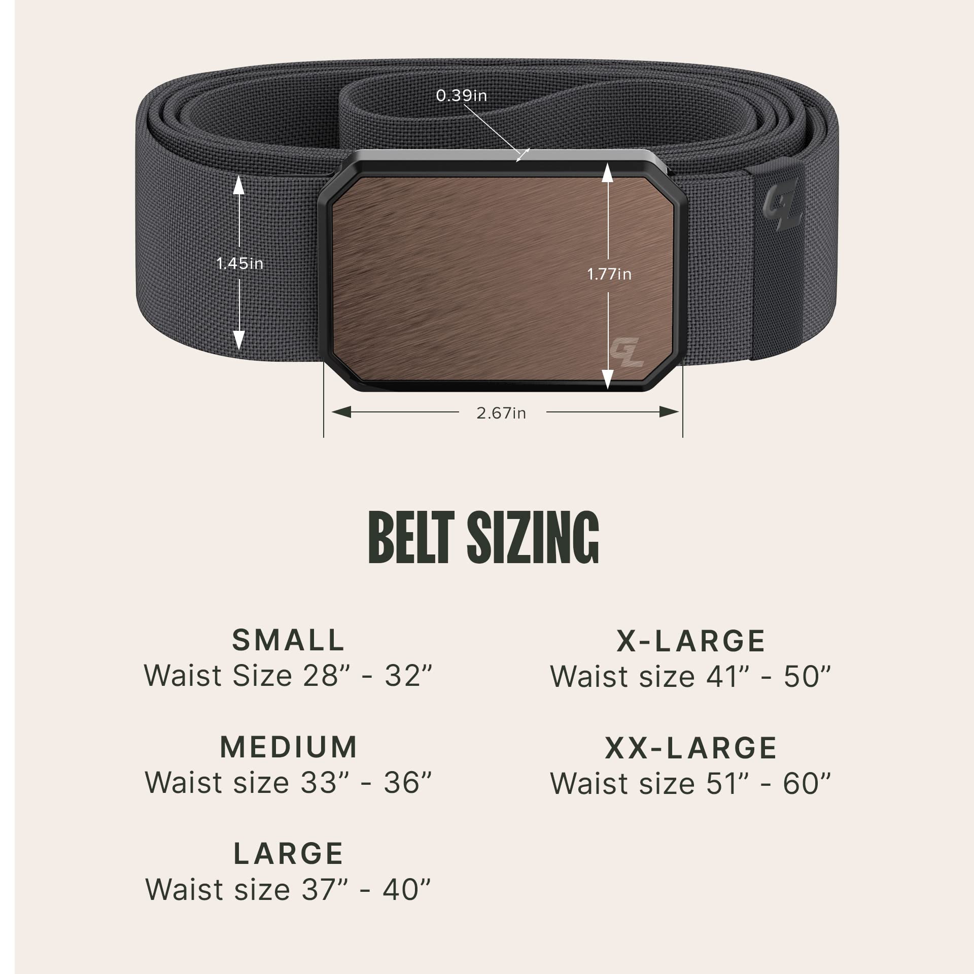 Foto 7 pulgar | Cinturón Belt Groove Life Groove Bronze/deep Stone Para Hombre - Venta Internacional.