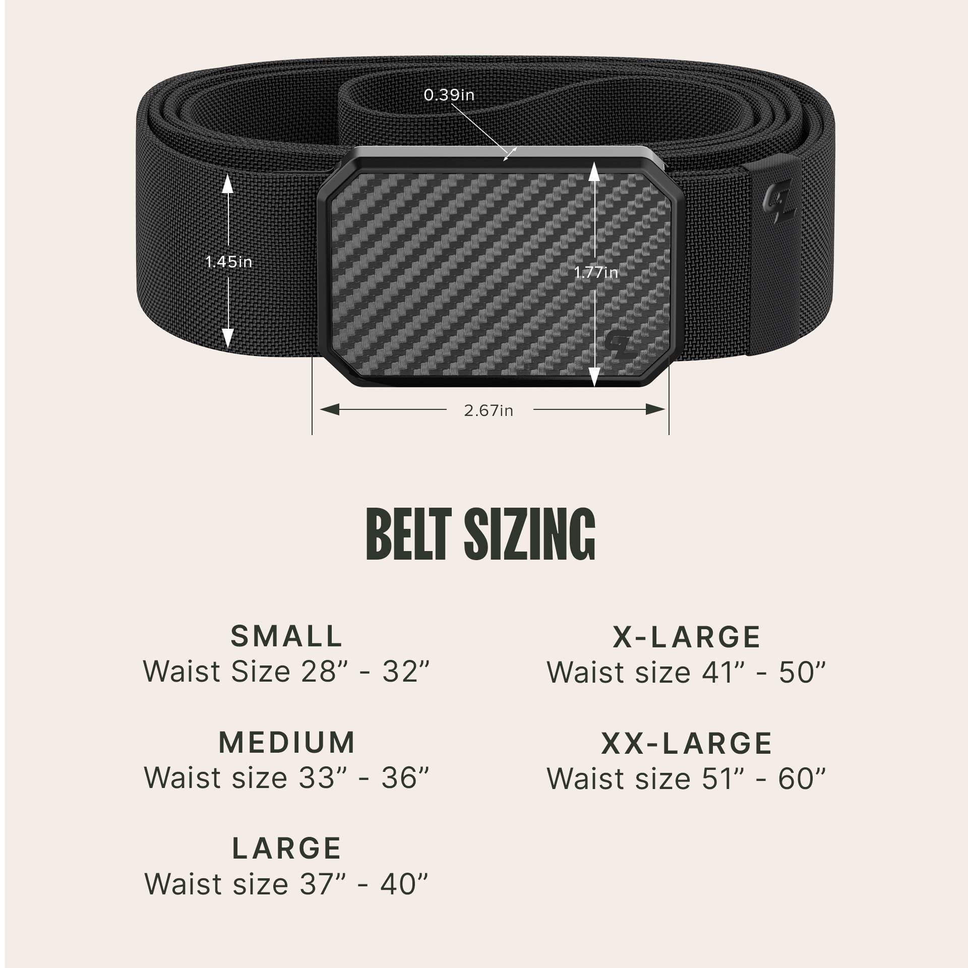 Foto 7 pulgar | Belt Groove Life Groove De Fibra De Carbono/nailon Negro Para Hombre - Venta Internacional.