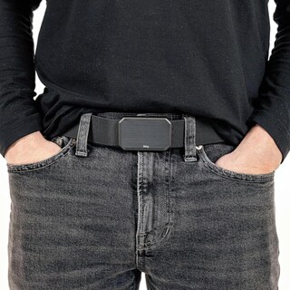 Foto 5 | Cinturón Belug Hombre Lujo Con Hebilla Cinto Caballero Con Imán Negro