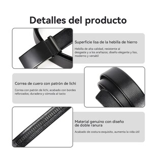 Foto 5 | Cinto para Hombre Cuero Pu 2 Piezas