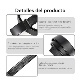 Foto 5 | Cinto para Hombre Cuero Pu 2 Piezas