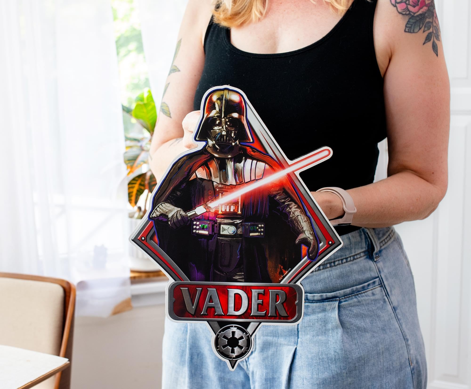 Foto 5 | Decoración Mural Plateada Buffalo Disney Star Wars Darth Vader 4 - Venta Internacional.
