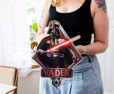 Foto 5 | Decoración Mural Plateada Buffalo Disney Star Wars Darth Vader 4 - Venta Internacional.