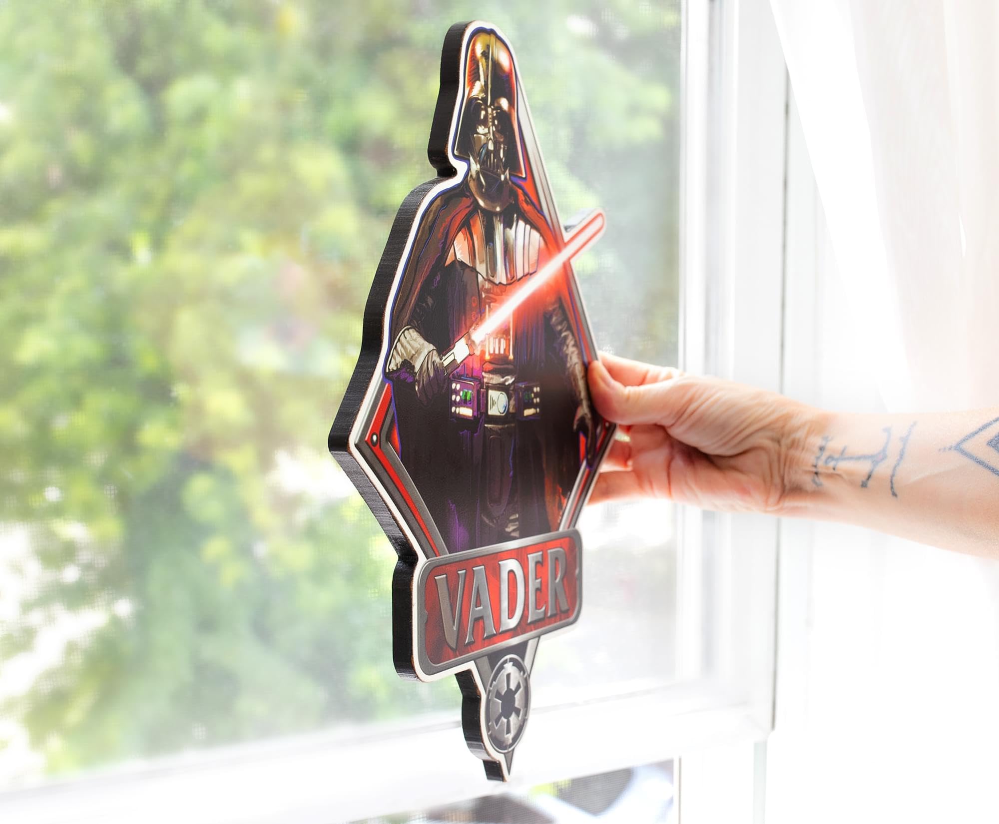 Foto 7 pulgar | Decoración Mural Plateada Buffalo Disney Star Wars Darth Vader 4 - Venta Internacional.