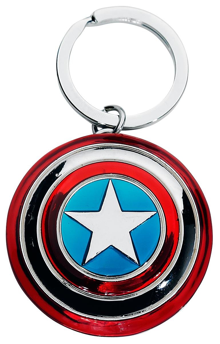 Foto 2 pulgar | Llavero Marvel Captain America Shield Pewter - Venta Internacional.