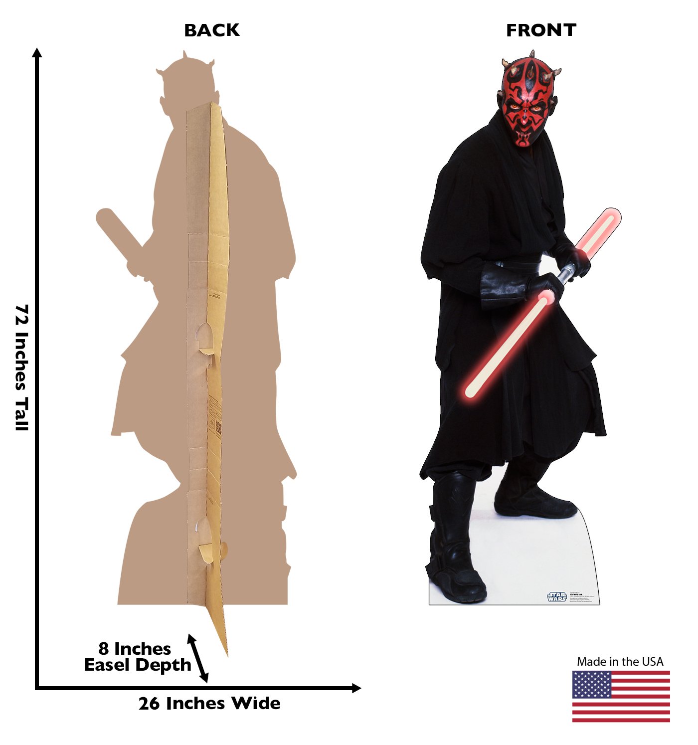 Foto 2 | Personas Recortadas De Cartón Vertical Darth Maul Star Wars - Venta Internacional.