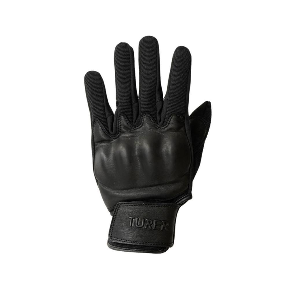 Guantes para Moto Negro de Piel Turer Unisex $2,200