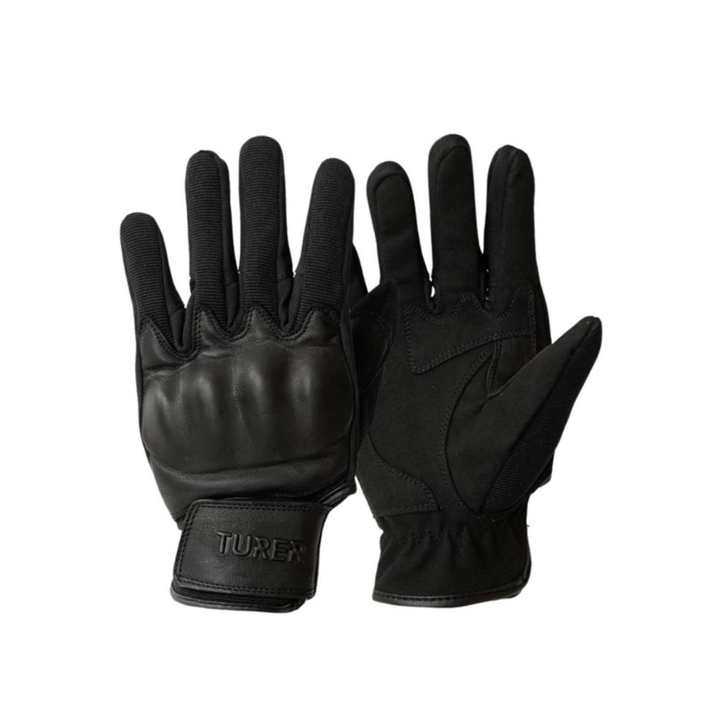 Foto 4 pulgar | Guantes para Moto Negro de Piel Turer Unisex