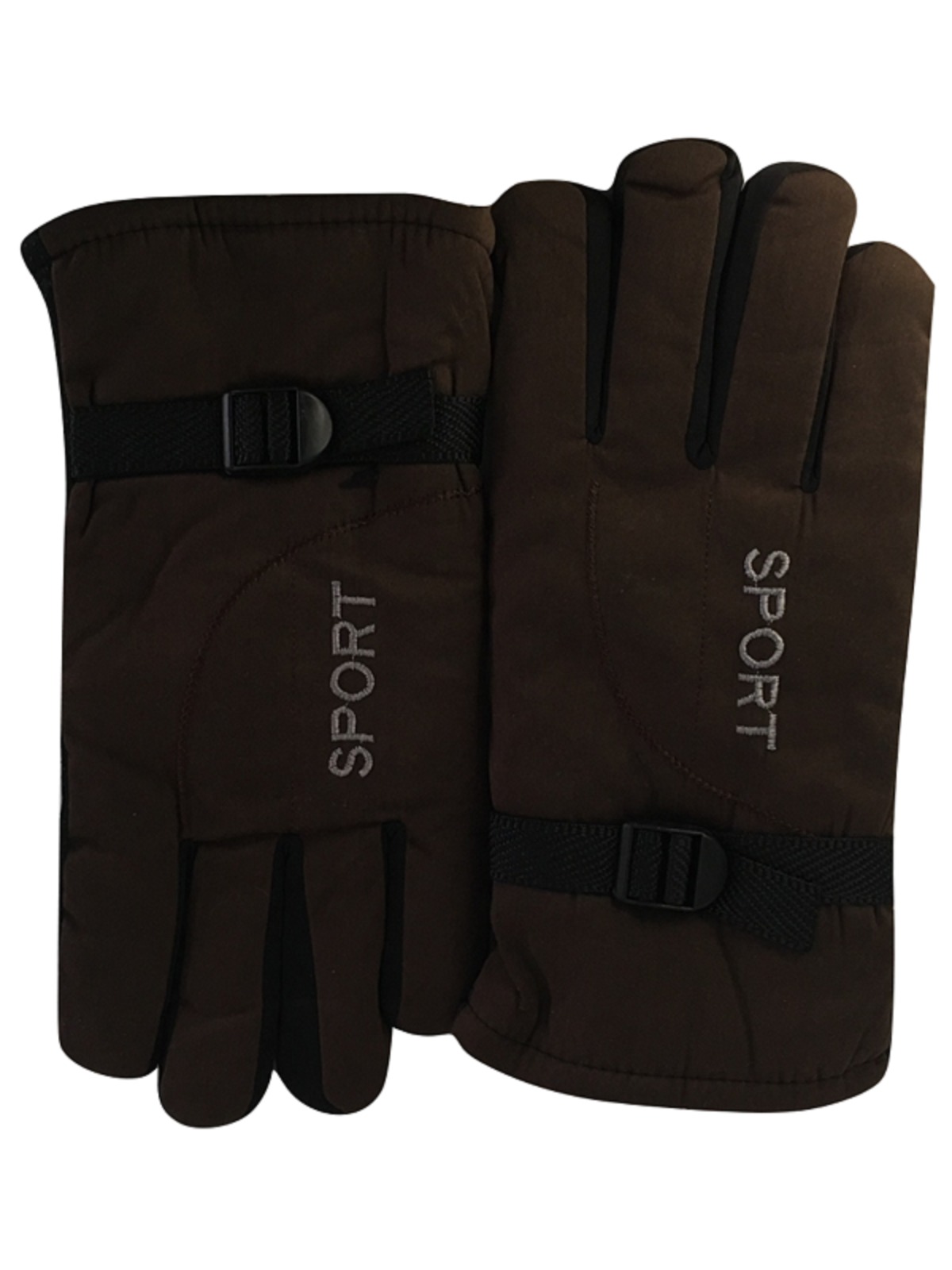 Guantes de Caballero para Invierno Sport Gamuza Café