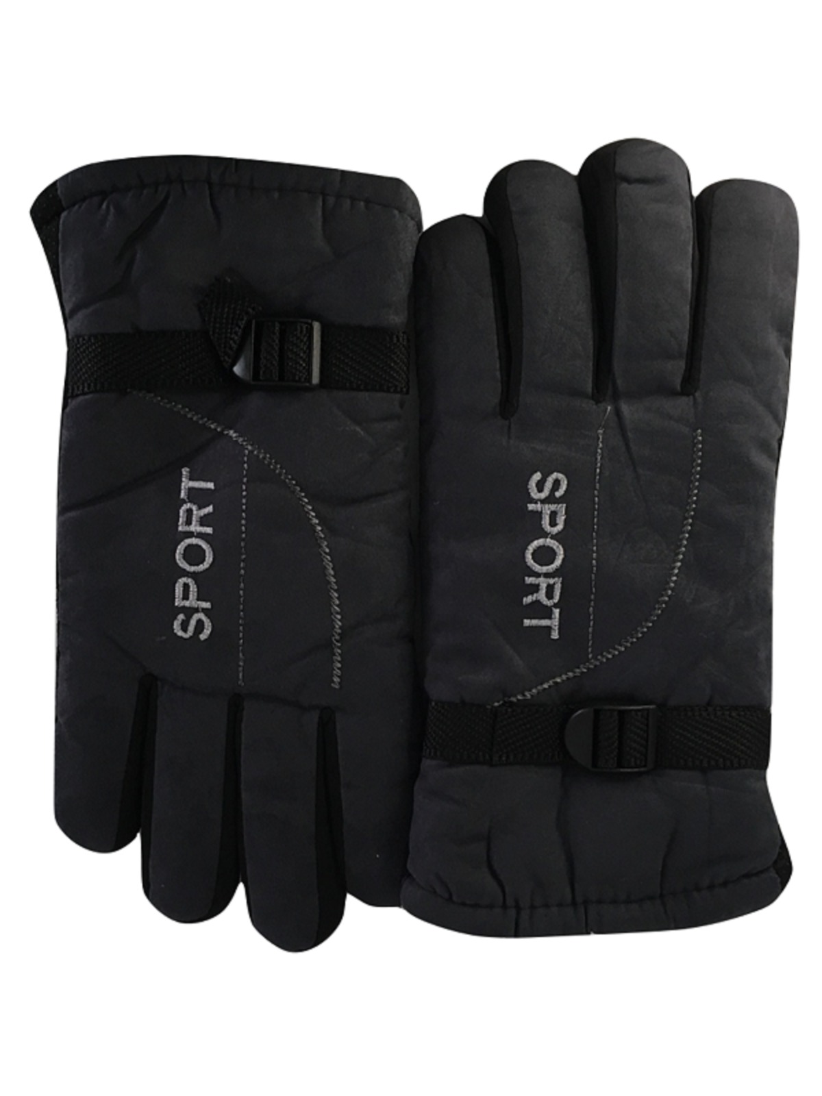 Foto 2 pulgar | Guantes de Caballero para Invierno Sport Gamuza Gris