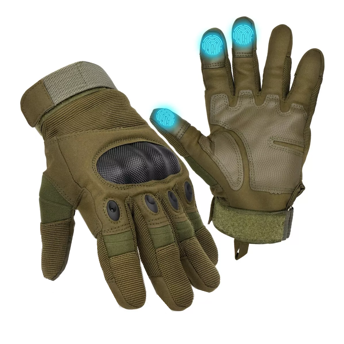 Foto 2 pulgar | Guantes Tácticos Eo Safe Imports Esi10674 Verdes Talla Xl para Motociclista