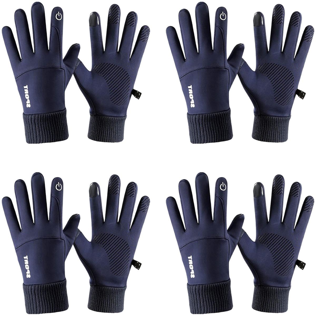 Foto 2 pulgar | Guantes de Invierno Aerox Azules 4 Pares