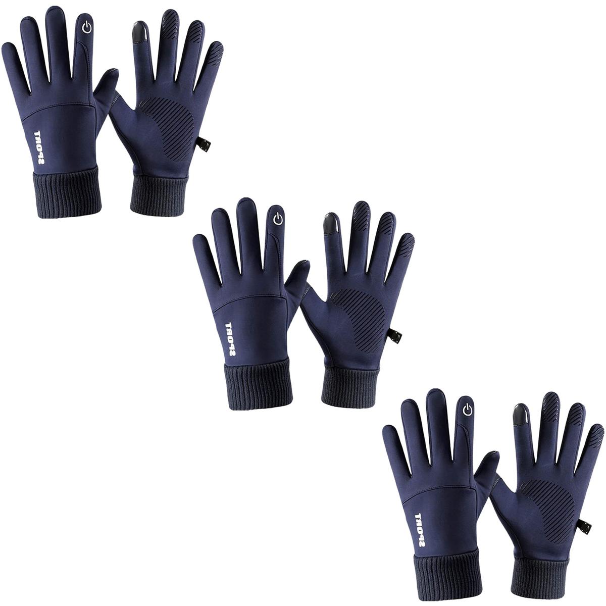 Guantes Térmicos Aerox Mxgiz-013 3 Pares Azules