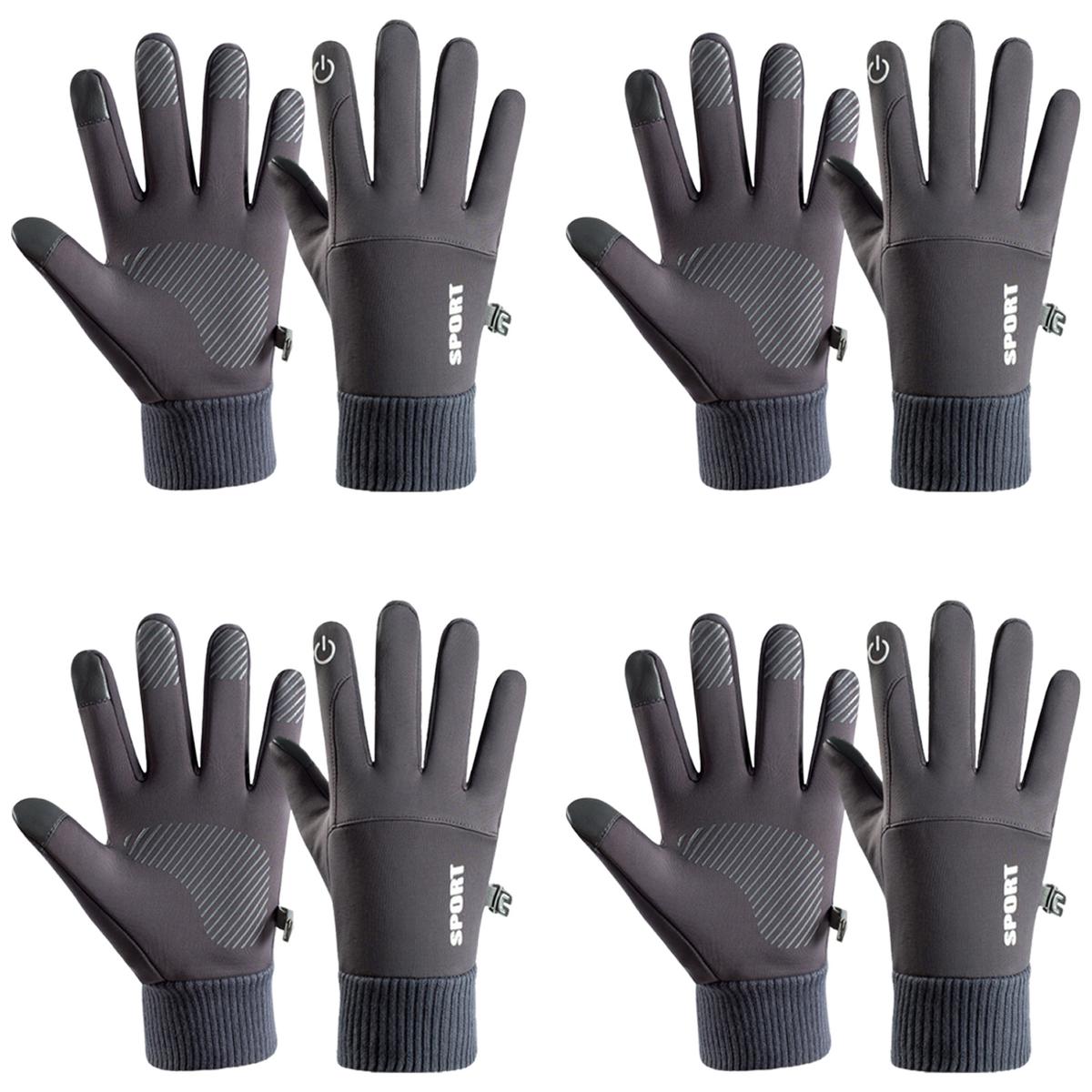 Guantes de Vellón Térmicos AeroX Mxgix-004 4 Pares Grises