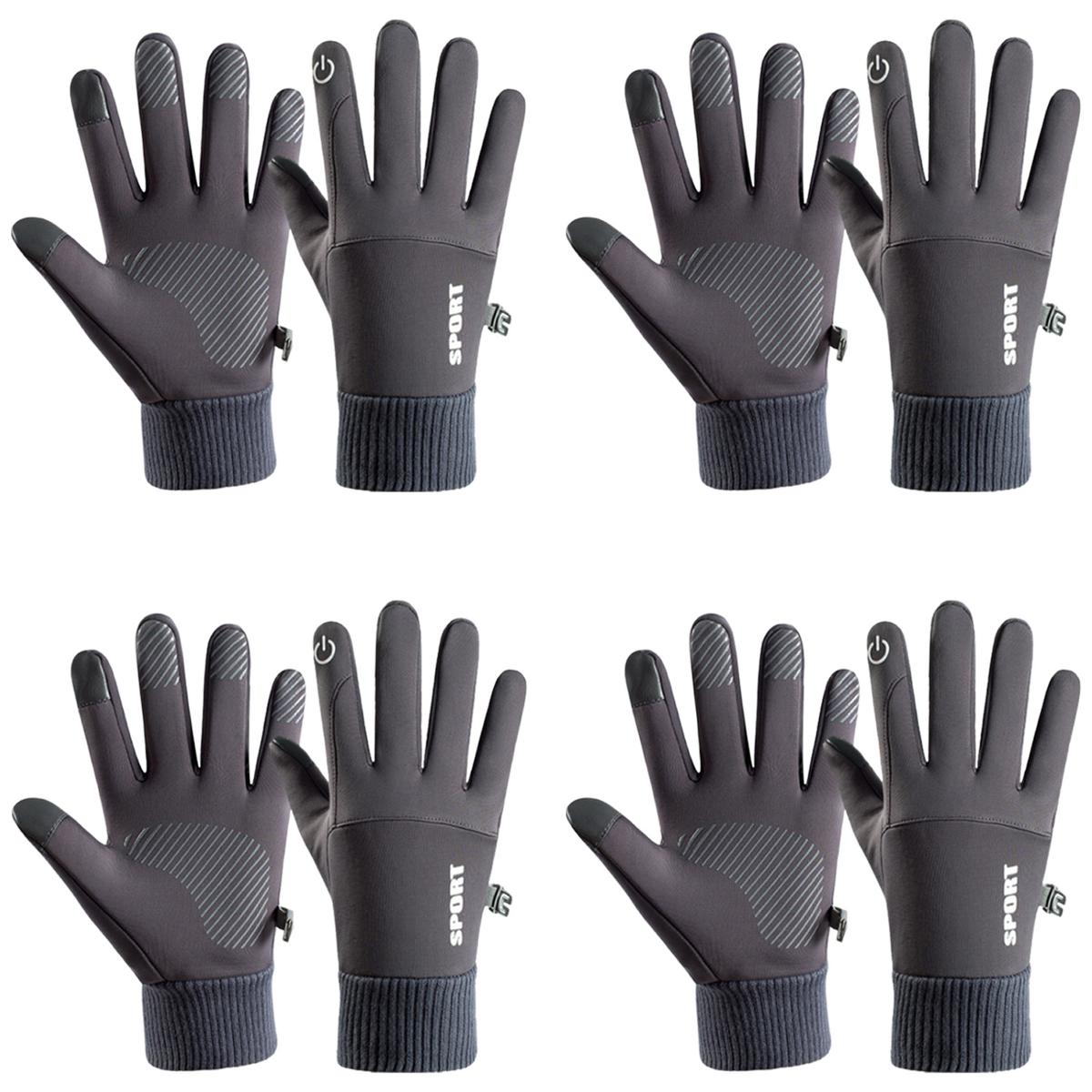 Foto 2 pulgar | Guantes Térmicos De Vellón Caliente Aerox Mxgix-009 4 Pares Gris
