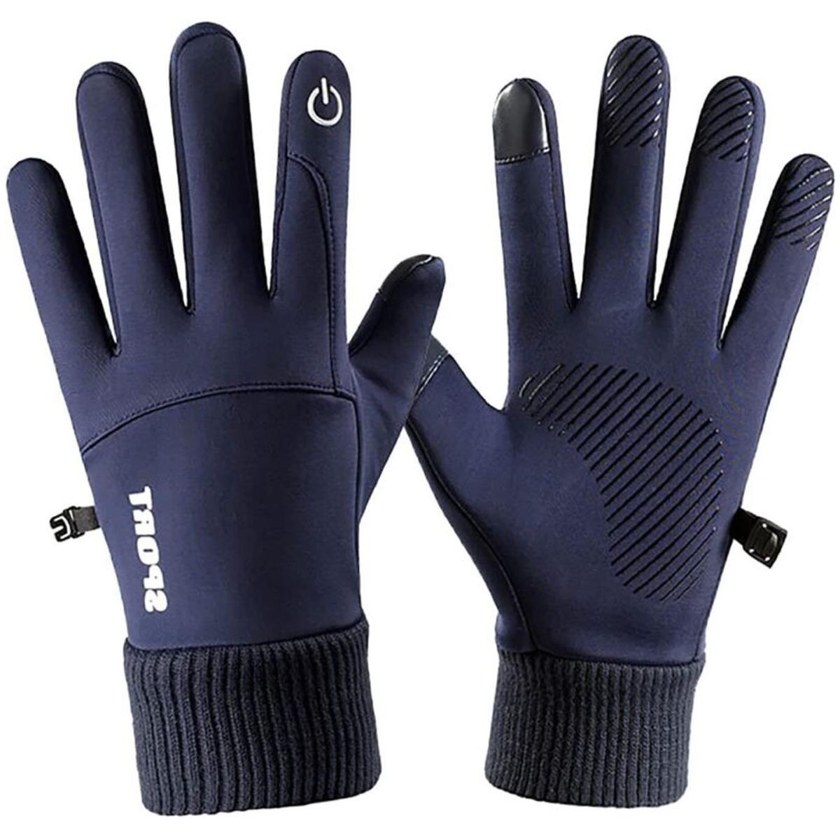 Foto 2 pulgar | Guantes Para Climas Fríos De Vellón Aerox Mxgiz-011 1 Par Azul Marino