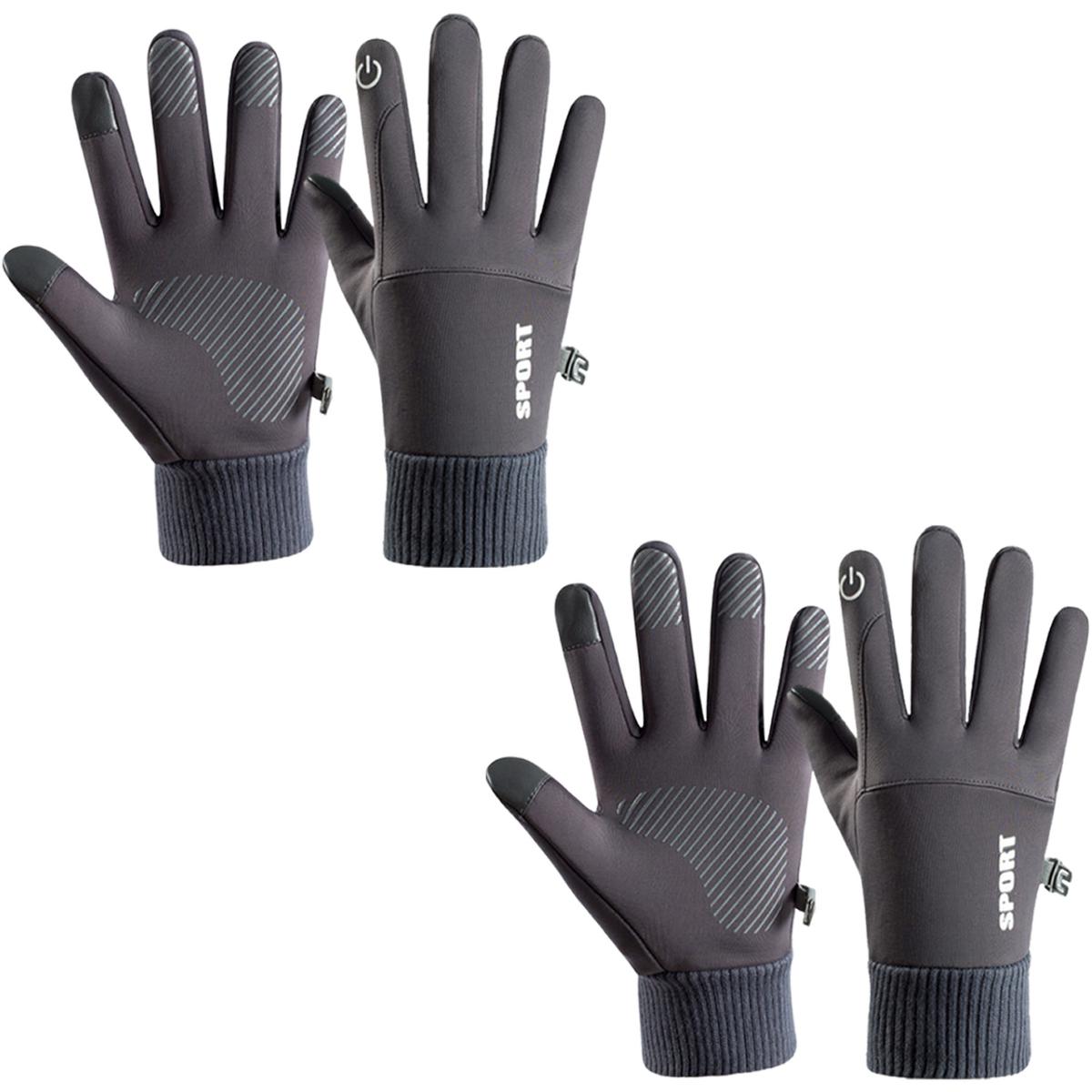 Foto 2 pulgar | Guantes de Invierno Térmicos Aerox Mxgix-012 2 Pares Gris