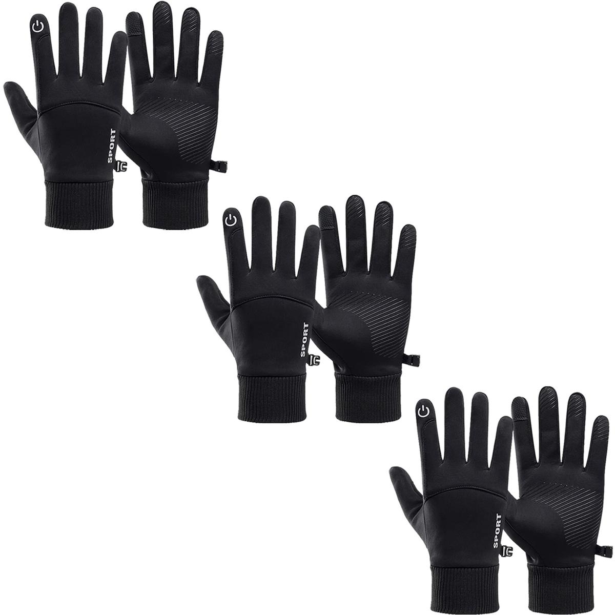 Guantes de Invierno Aerox Mxgiw-008 3 Pares Negros