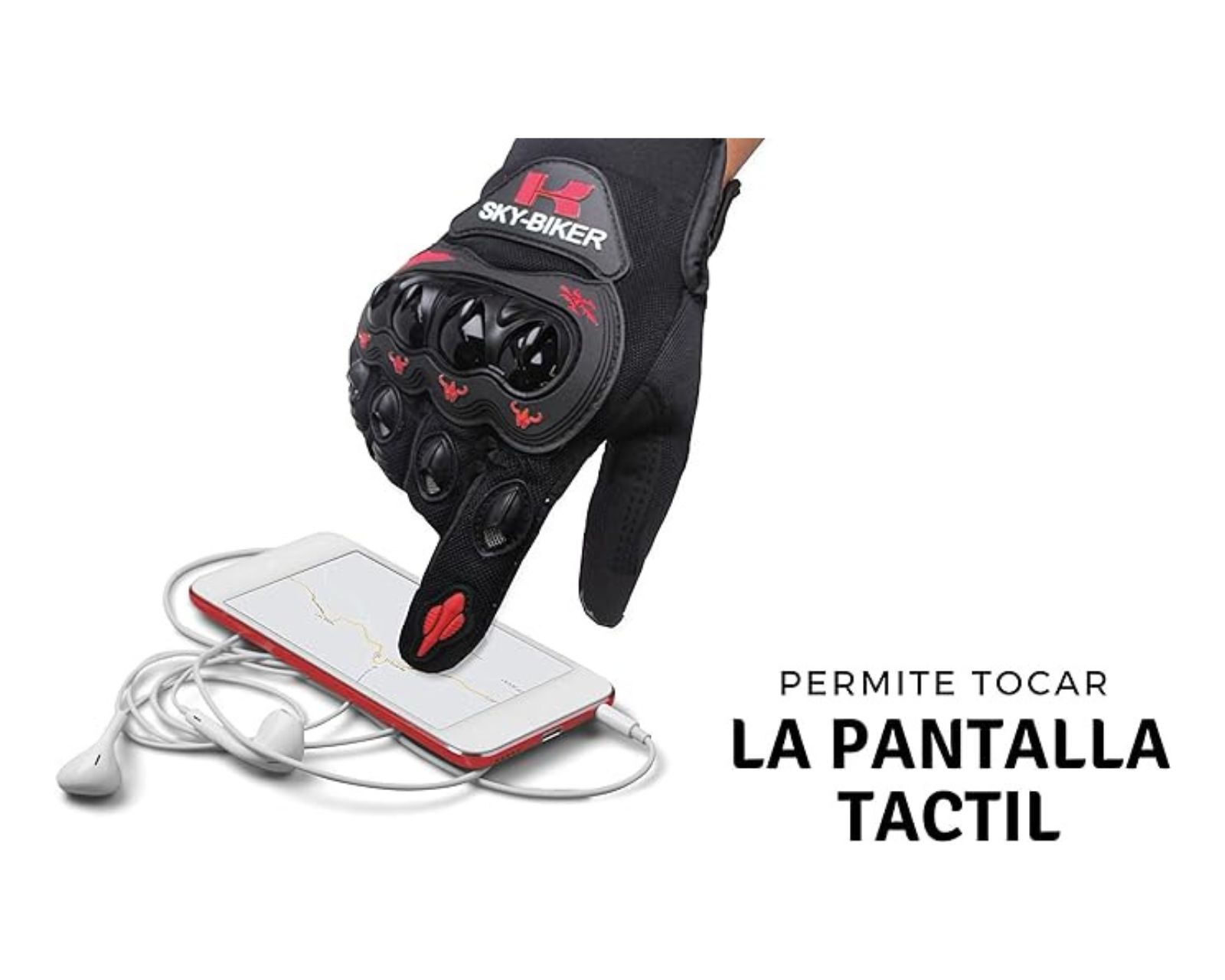 Foto 4 pulgar | Guantes de Motociclista Bluelander Negros Hanylish Antideslizantes y Cómodos