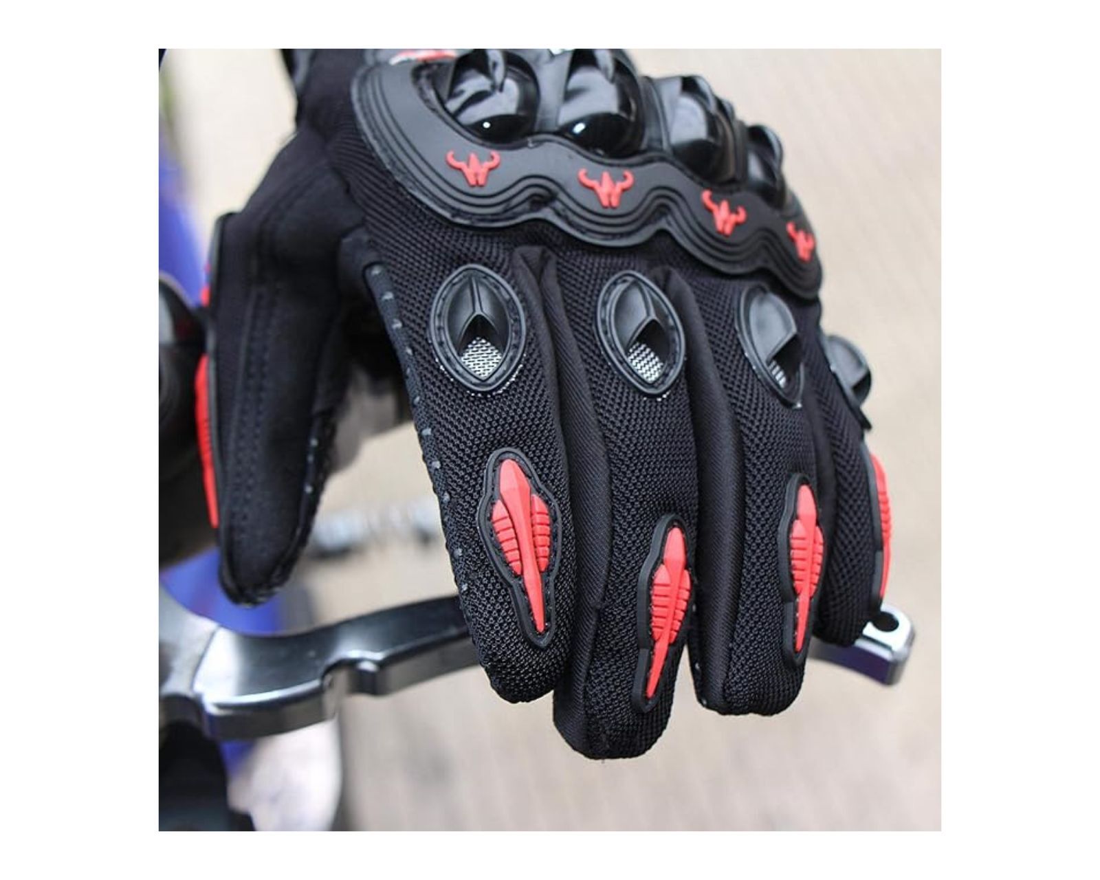 Foto 5 pulgar | Guantes de Motociclista Bluelander Negros Hanylish Antideslizantes y Cómodos