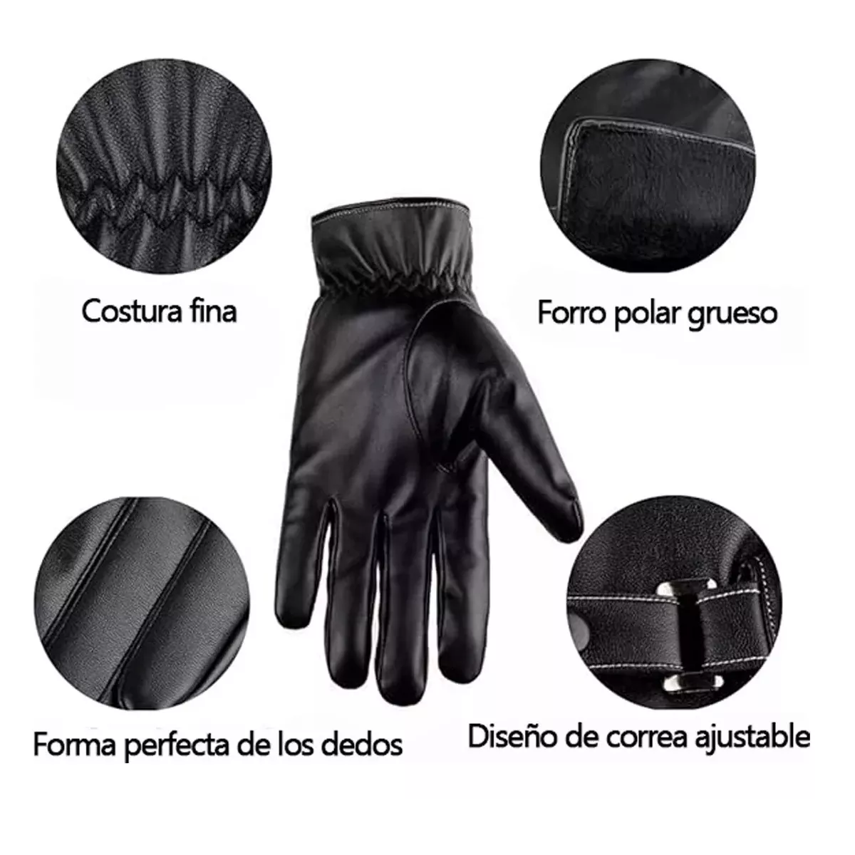 Foto 2 | Guantes Táctiles Eo Safe Imports Negros para Hombre
