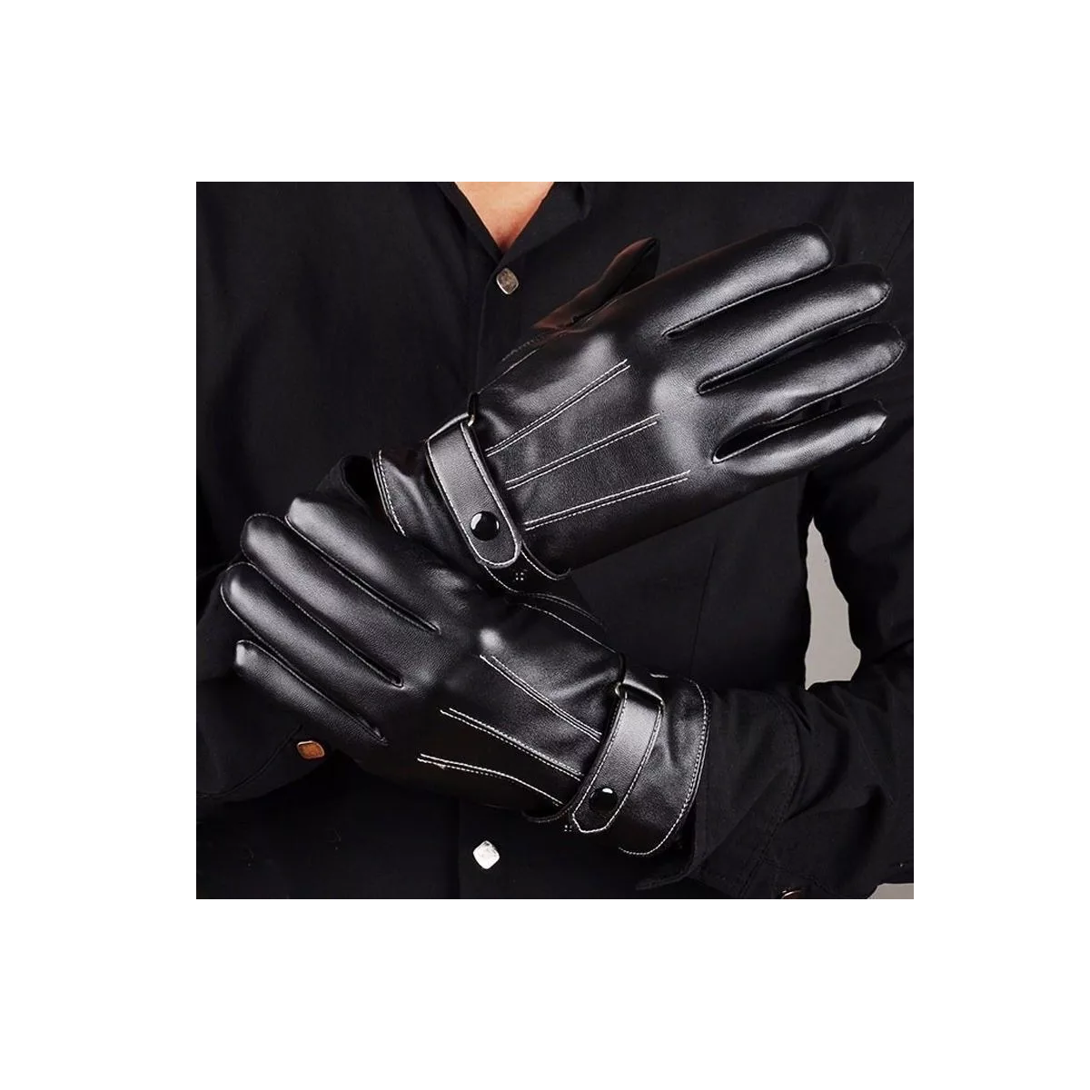 Foto 4 | Guantes Táctiles Eo Safe Imports Negros para Hombre