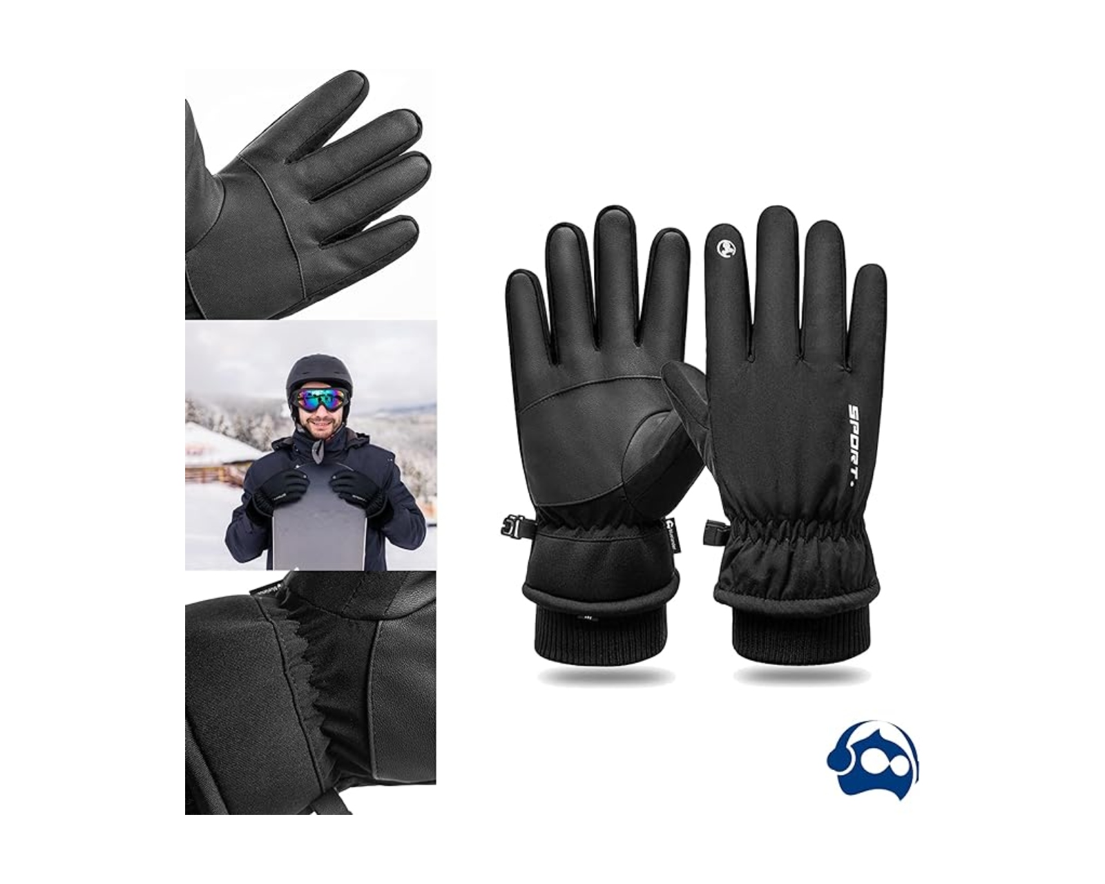 Foto 5 pulgar | Guantes Bluelander Negros Unisex