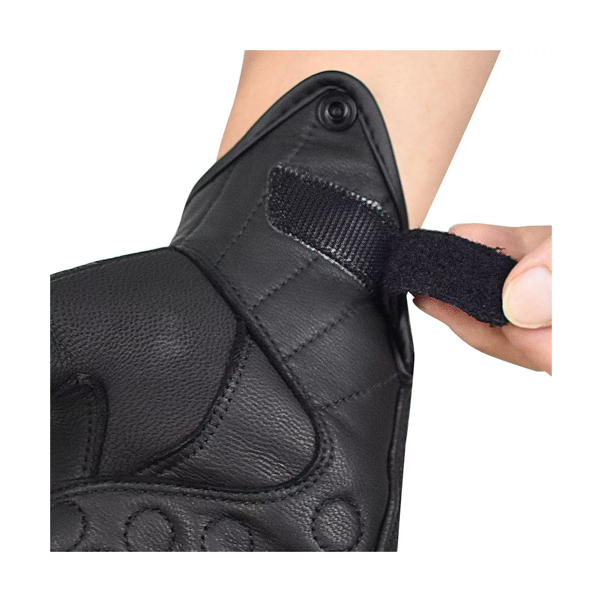 Foto 5 pulgar | Guantes Para Moto De Piel Tallla M/g Eo Safe Imports Esi-17018 Negro