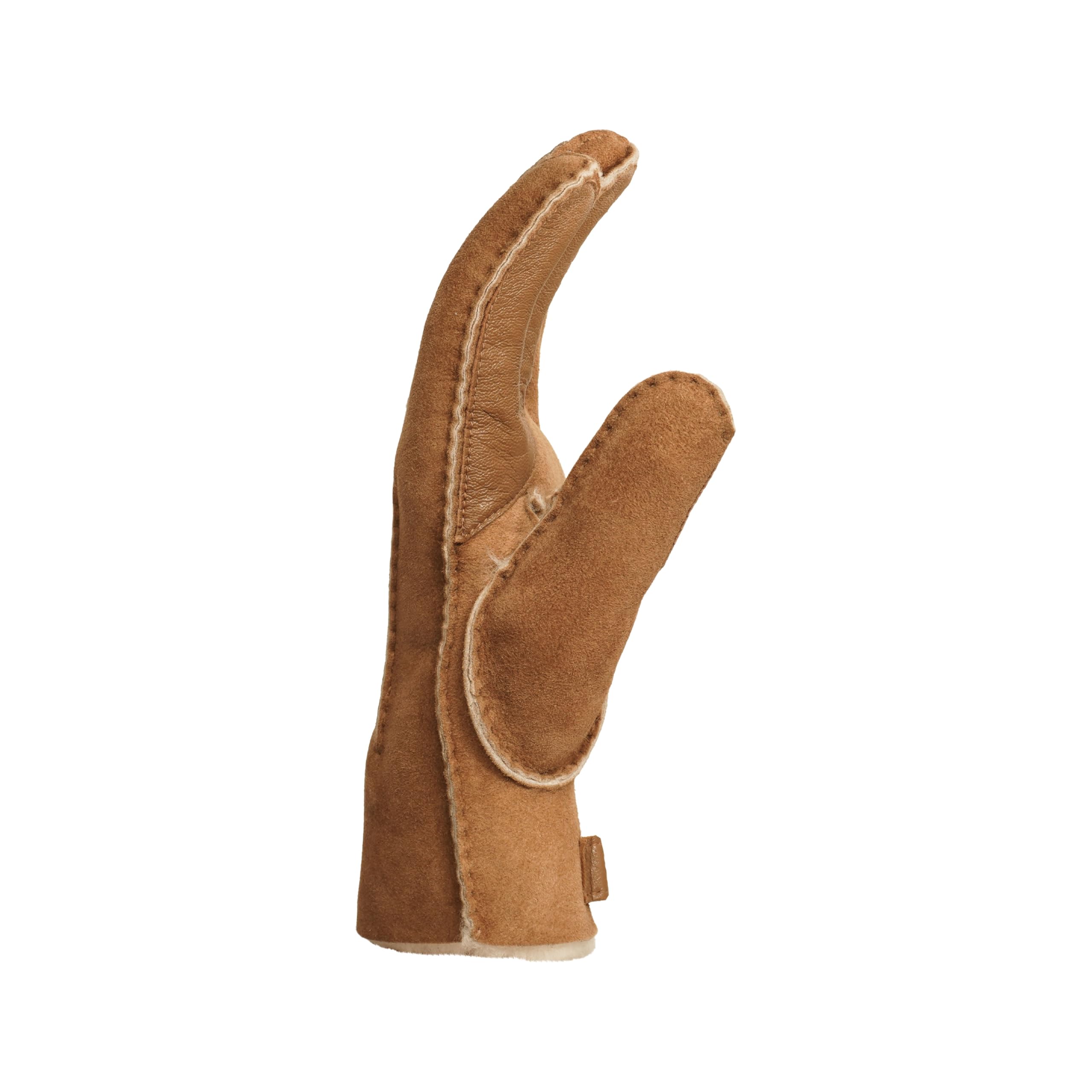 Foto 3 pulgar | Guantes Ugg De Piel De Oveja En Contraste Para Hombre, Color Marrón Castaño, Talla L - Venta Internacional.