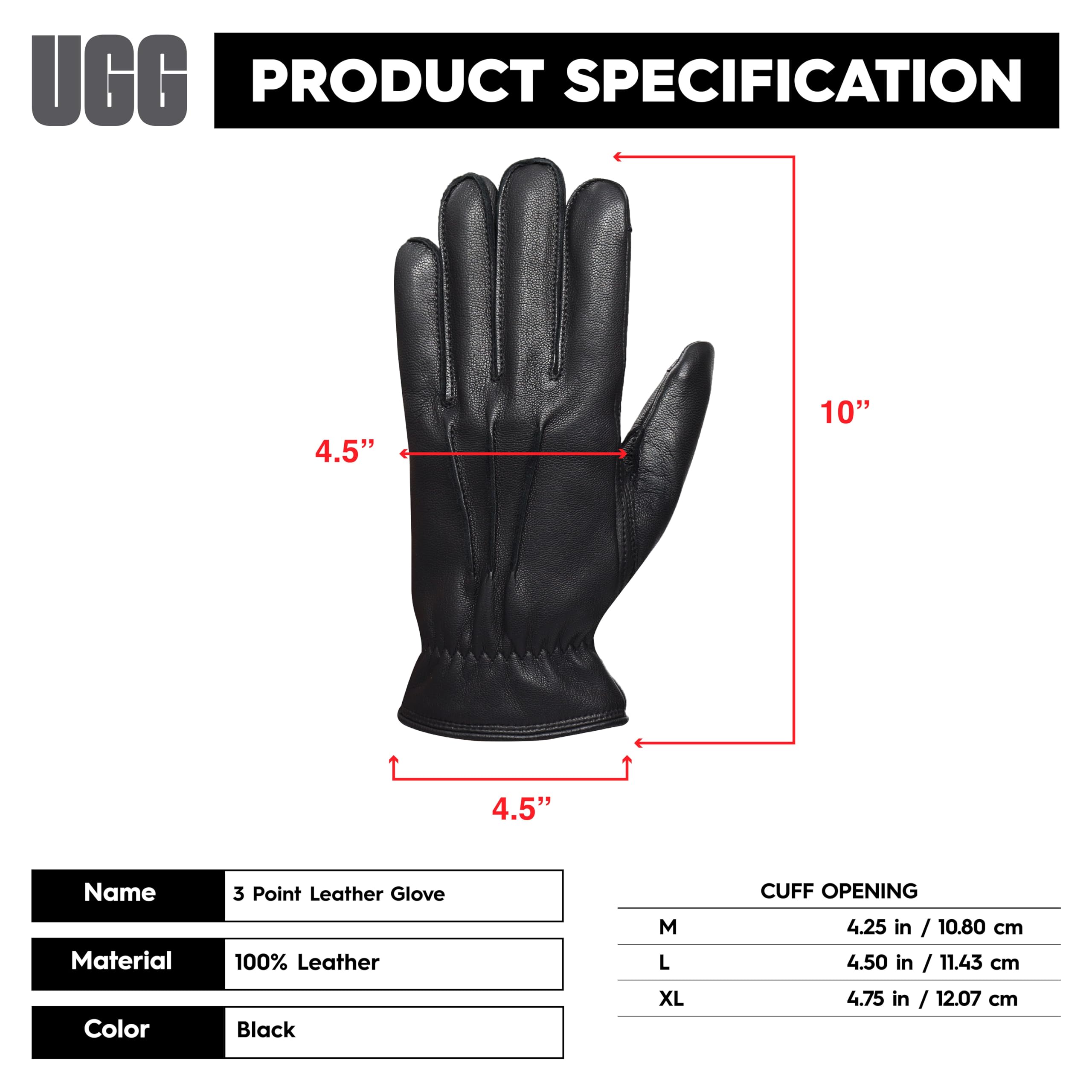 Foto 5 | Guantes Ugg de Piel Talla Xl - Venta Internacional