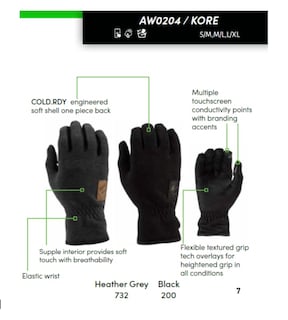 Foto 3 | Guantes Para Correr Adidas Winter Performance Kore Heather Grey - Venta Internacional.