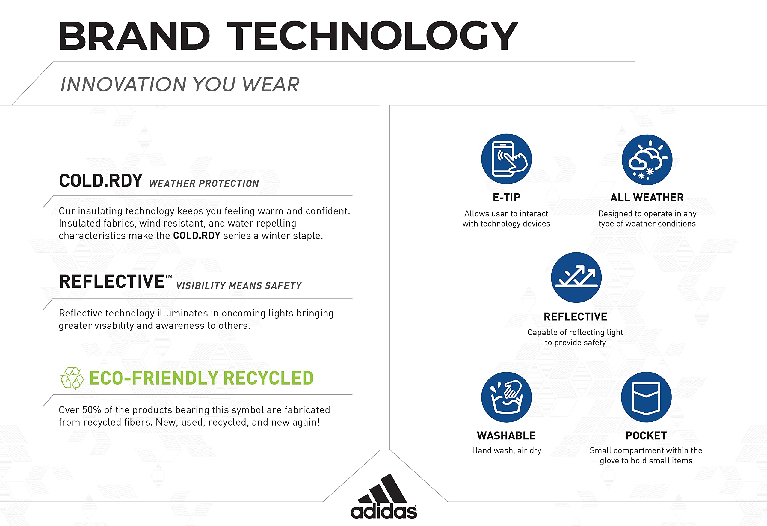 Foto 4 pulgar | Guante Adidas Winter Performance Edge 2.0 Heather Grey S/m - Venta Internacional.