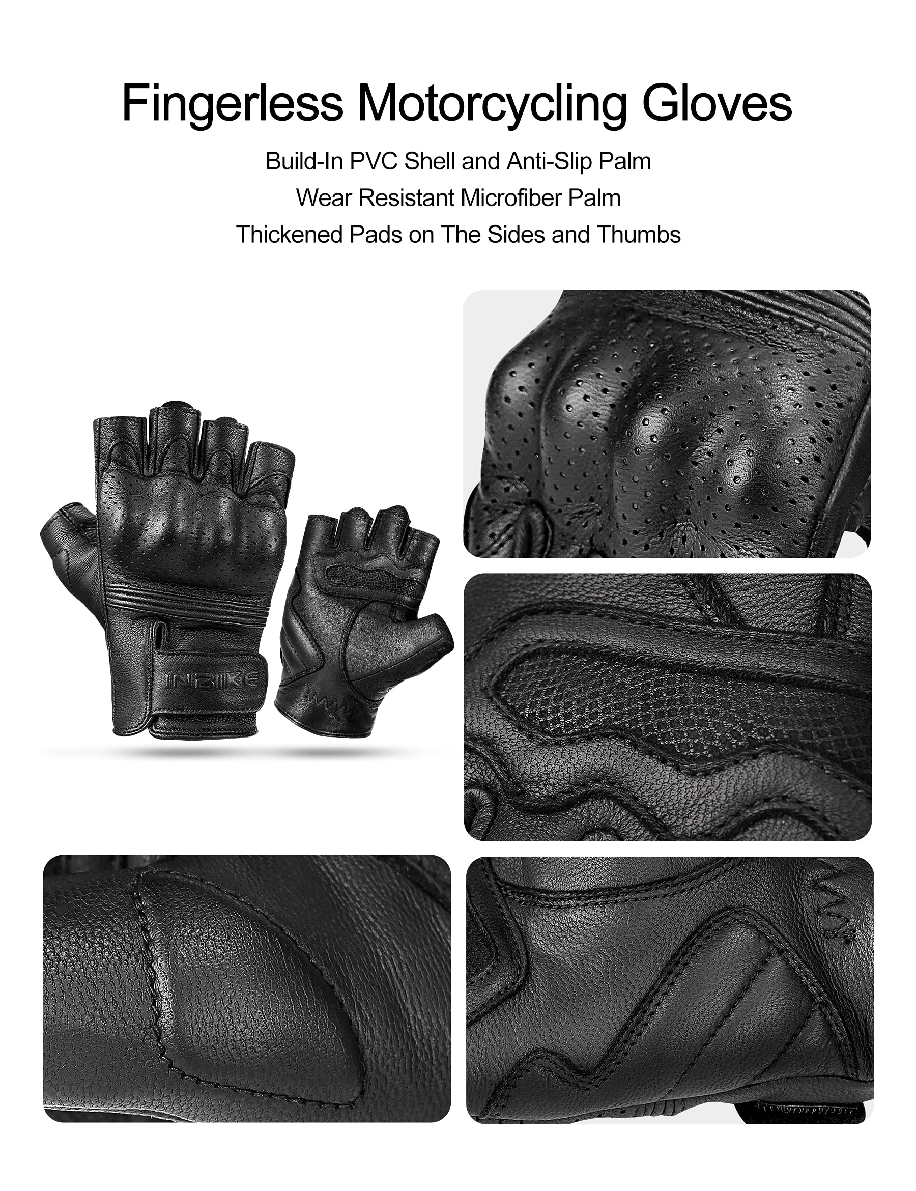 Foto 4 | Guantes De Moto Inbike Fingerless Summer Transpirables - Venta Internacional.