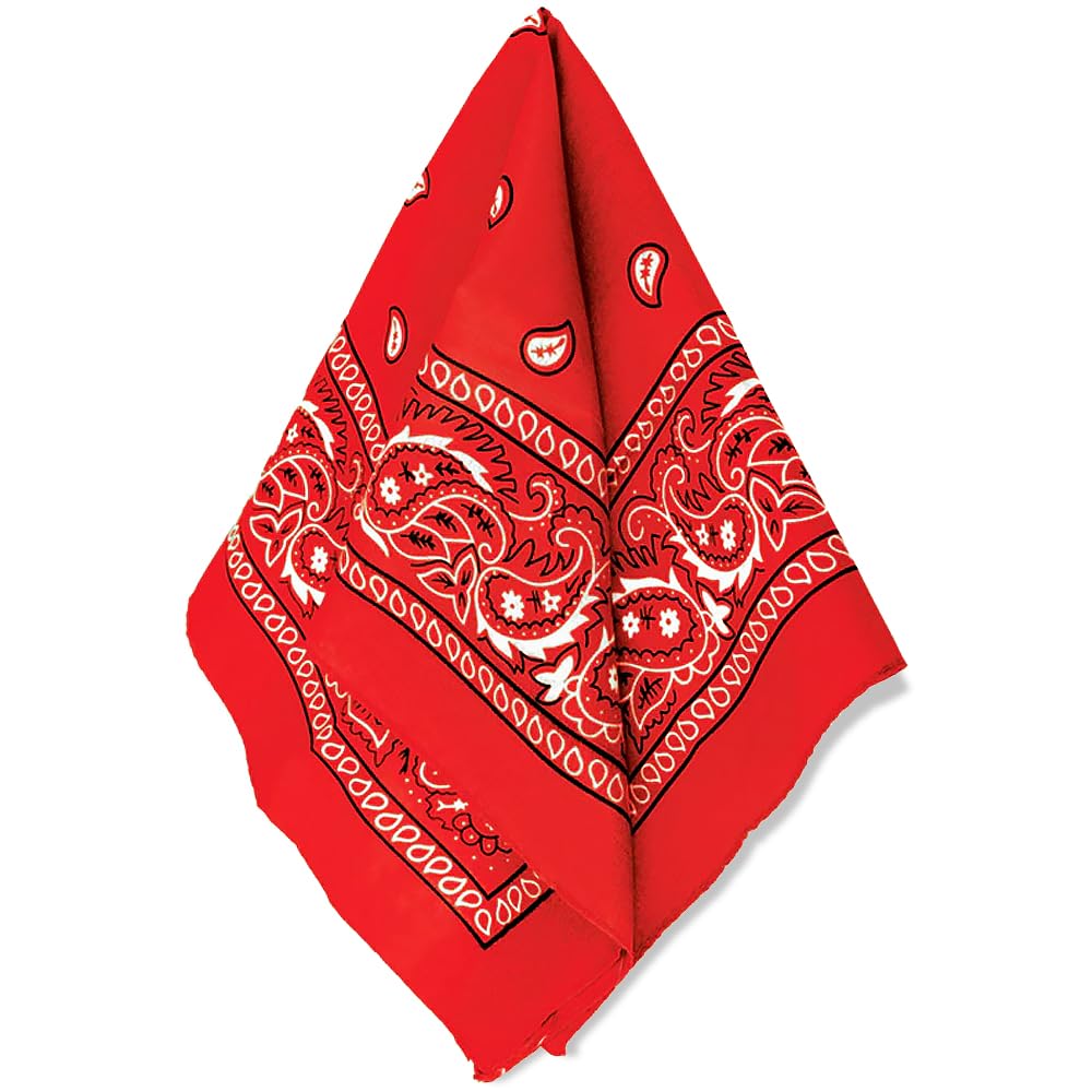 Foto 2 pulgar | Bandana Amscan Classic Red Paisley 20x20 Cm Para Exteriores - Venta Internacional.