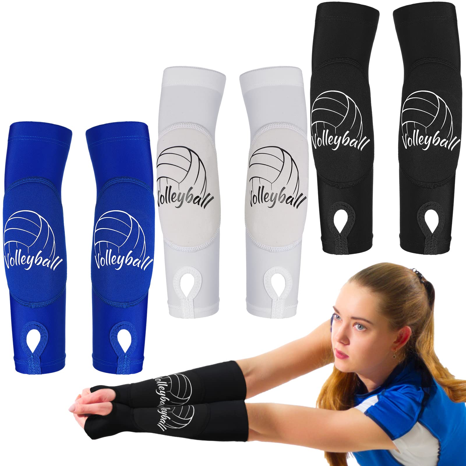 Foto 2 pulgar | Manguitos De Voleibol Yinder Para Jóvenes Con Protector De Muñeca, 3 Pares - Venta Internacional.
