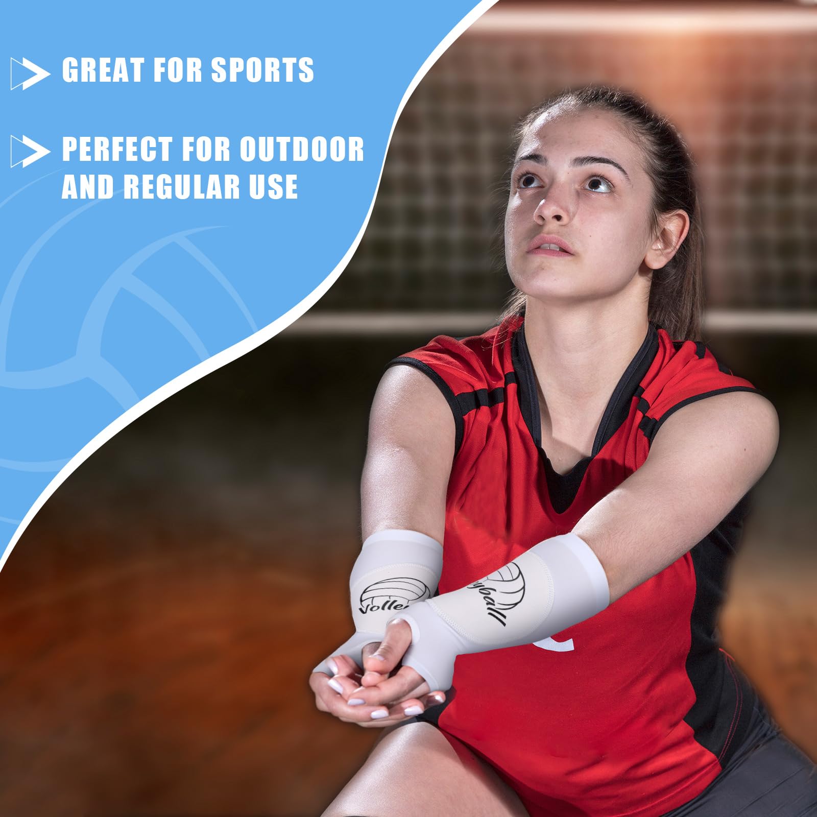Foto 6 | Manguitos De Voleibol Yinder Para Jóvenes Con Protector De Muñeca, 3 Pares - Venta Internacional.