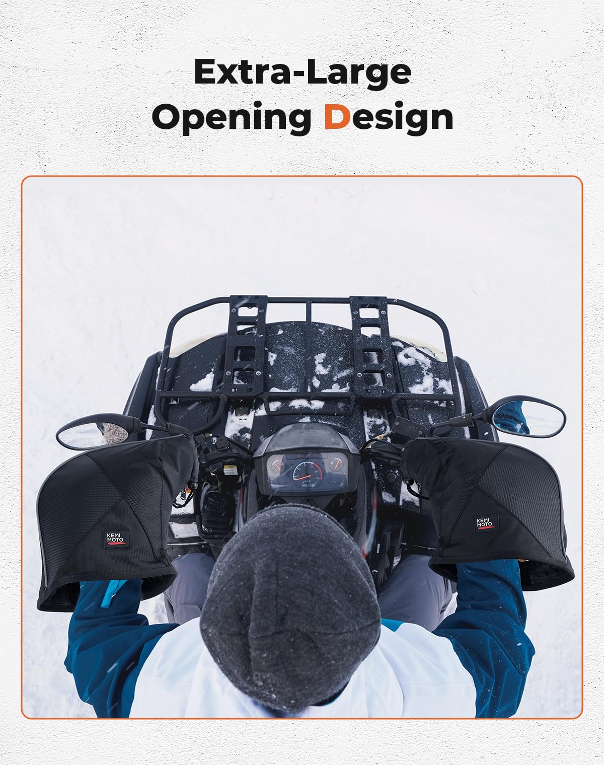 Foto 6 pulgar | Guantes De Manillar Para Moto De Nieve Kemimoto Universal Atv Muffs Negros - Venta Internacional.