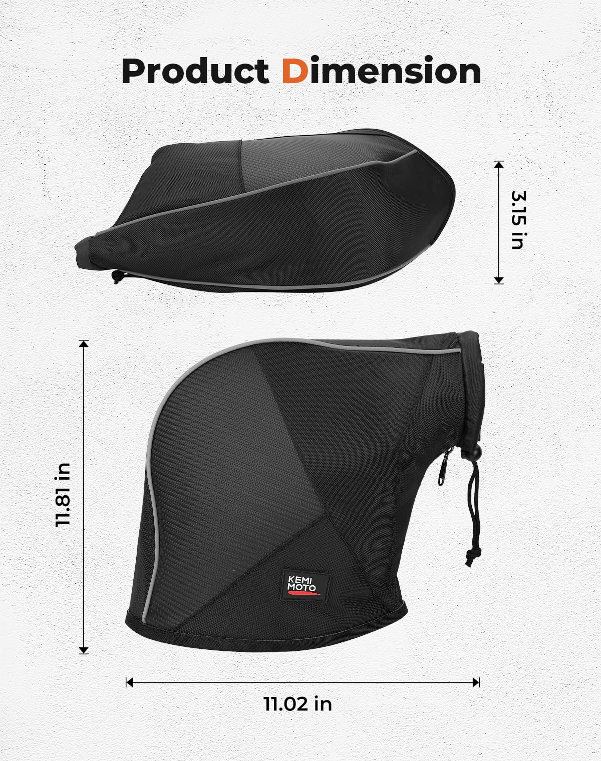 Foto 8 pulgar | Guantes De Manillar Para Moto De Nieve Kemimoto Universal Atv Muffs Negros - Venta Internacional.
