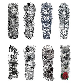 Foto 1 | Pegatinas Temporales Para Tatuajes Huoguo 8 Hojas Para Brazo Completo - Venta Internacional.