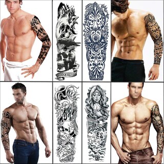 Foto 5 | Pegatinas Temporales Para Tatuajes Huoguo 8 Hojas Para Brazo Completo - Venta Internacional.