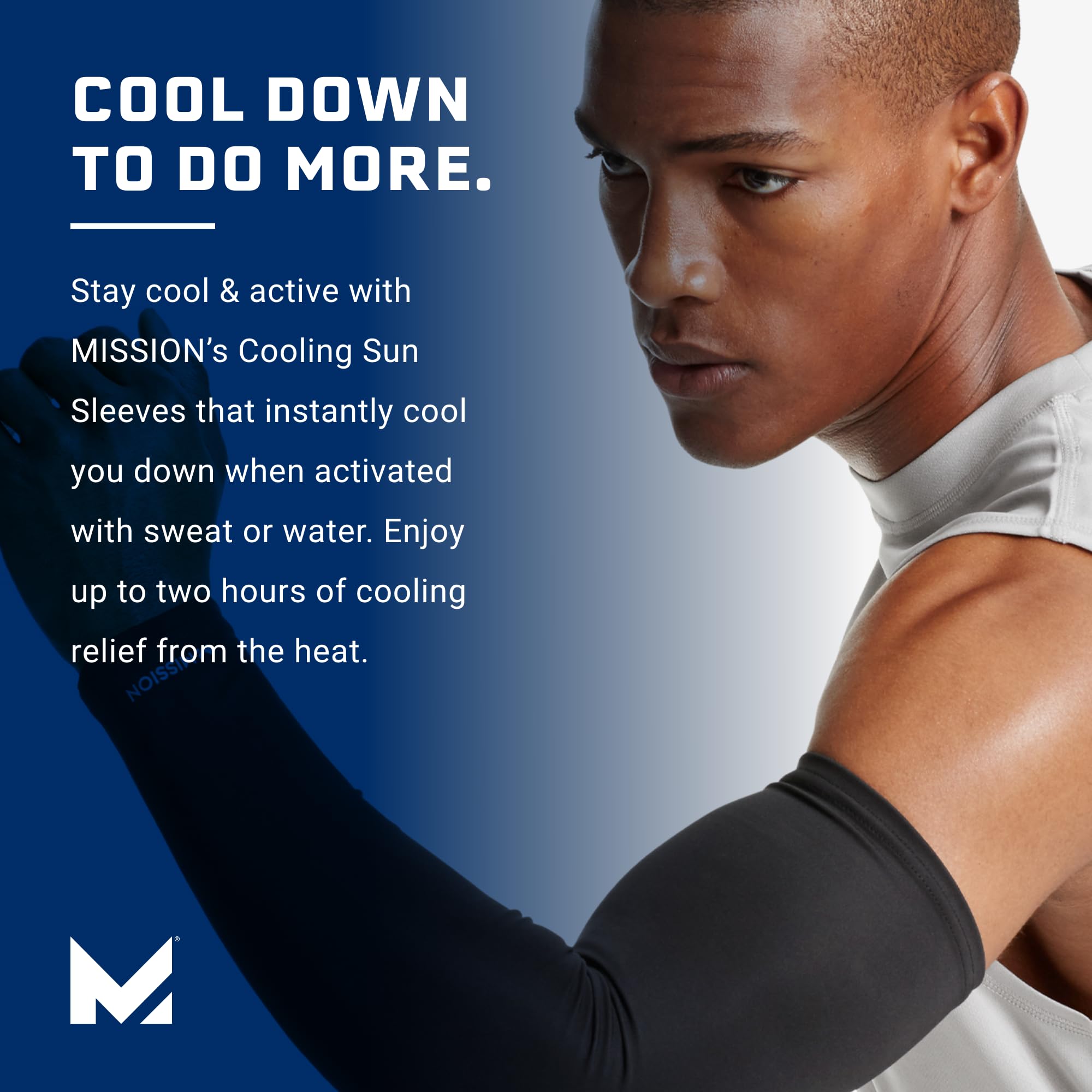 Foto 4 | Manguitos Solares Refrescantes Mission Lightweight Stretch Upf 50 Azules - Venta Internacional.