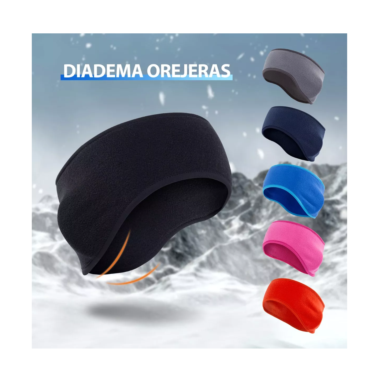 Foto 4 pulgar | Orejeras de Invierno Diademas Deportivas 6 pzas Multicolor