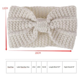 Foto 3 | Diadema Huoguo Tejida De Lana Elástica Hecha A Mano Para Mujer - Venta Internacional.