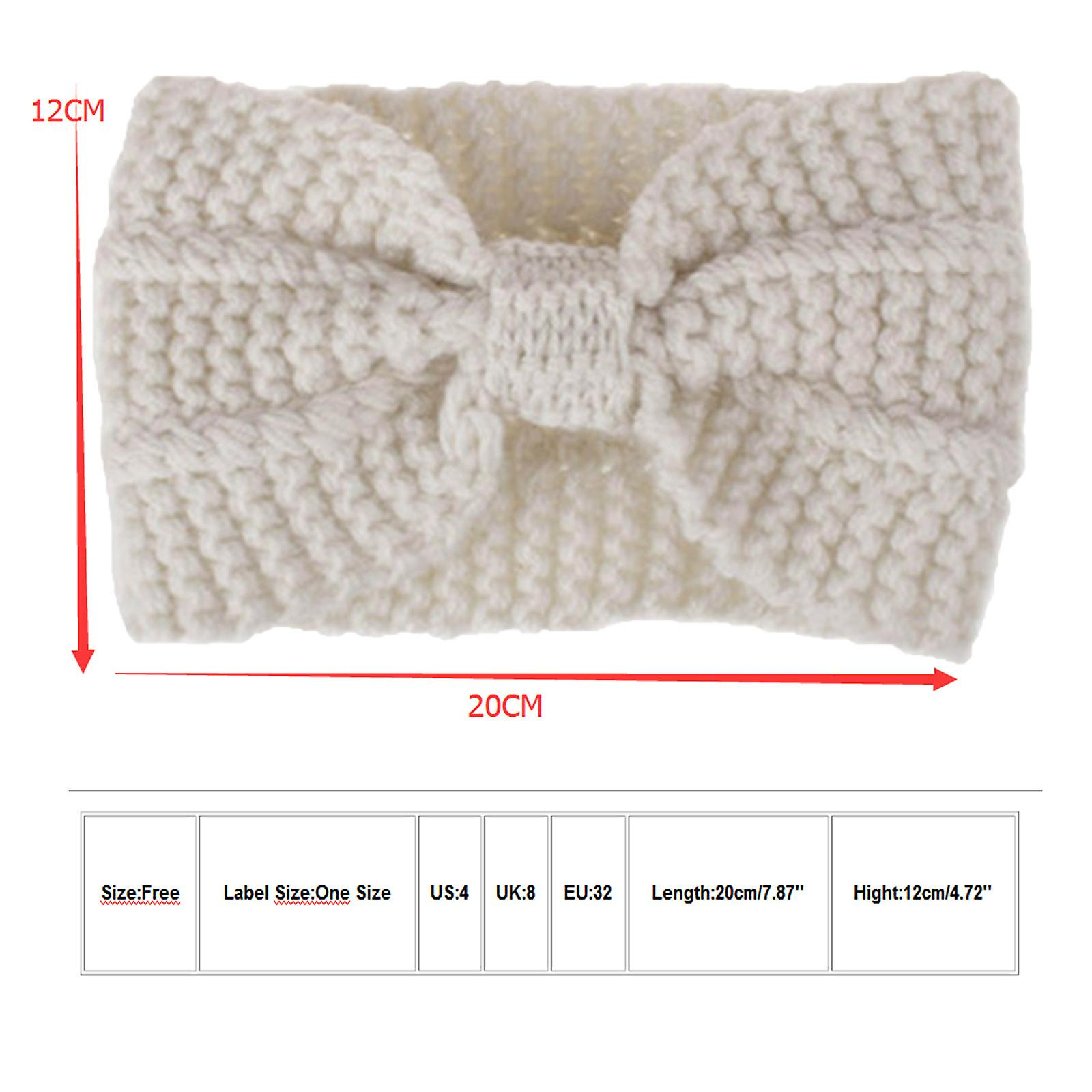 Foto 4 pulgar | Diadema Huoguo Tejida De Lana Elástica Hecha A Mano Para Mujer - Venta Internacional.