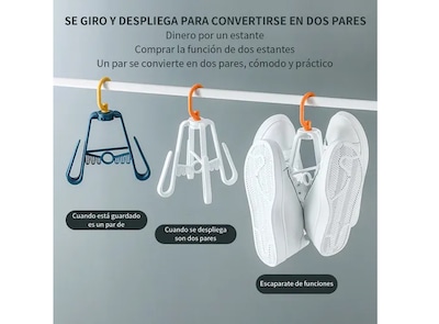 Foto 4 | Set Xtellar 5 Ganchos Exhibidor Para Sandalias Y Pantuflas